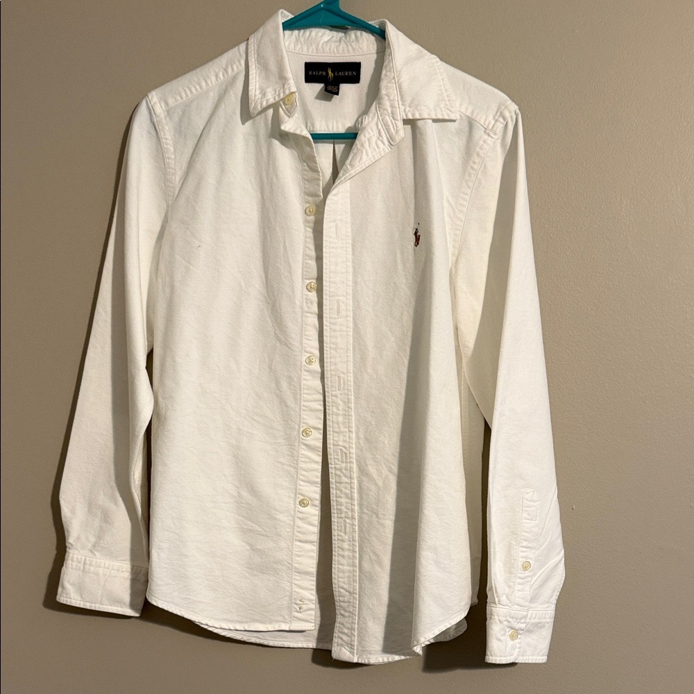 Ralph Lauren Classic White Button Down Shirt